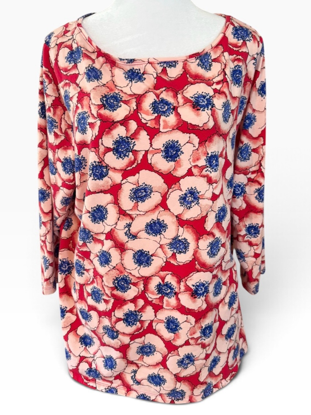 Women’s Talbots Woman stretchy floral top with 3/4 length sleeves Size 2X